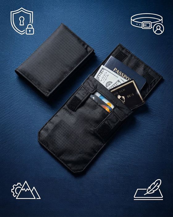 Portefeuille De Voyage Sécurisé Caché Poche Cachée Pour Passeport Argent Cartes