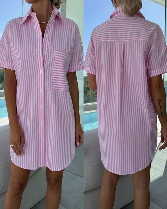 Jurk Streep Shirt Stijl