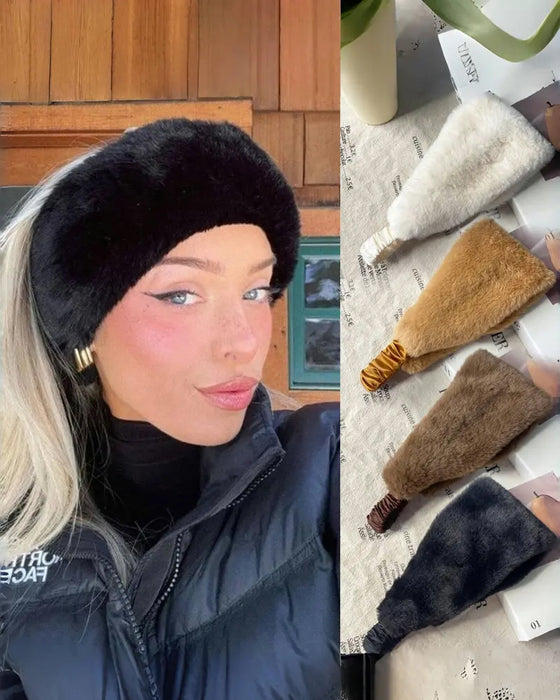 Hoofdband Brede Rand Zacht Warm Winddicht Koudbestendig Pluizig