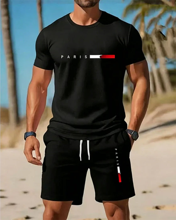 Set Heren Crew Neck Monogram Casual