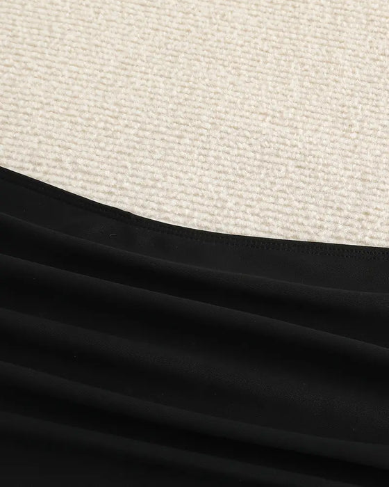 Badkleding Onderkant Geplooid Effen Hoge Taille