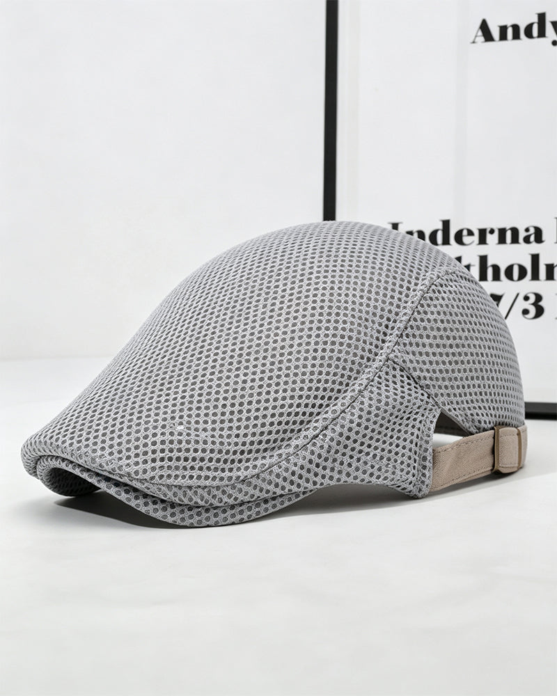 Heren Ademend Mesh Platte Pet - Verstelbare Newsboy Ivy Baret Zomerhoed