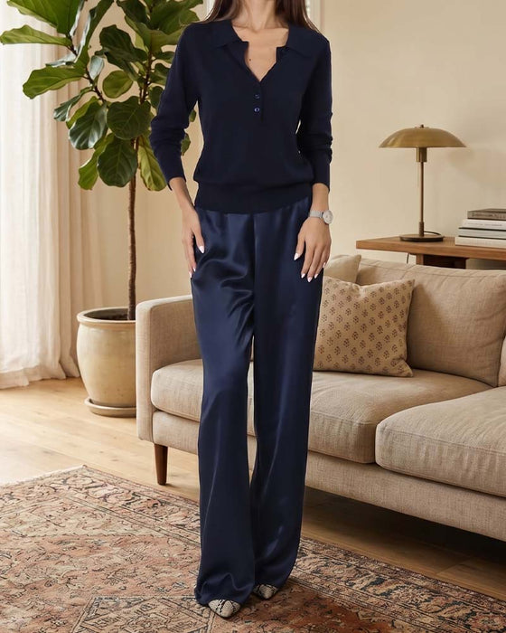 Broek Casual Effen Kleur Recht