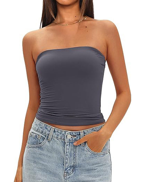 Tanktop Beugelloos Kort Nauwsluitend