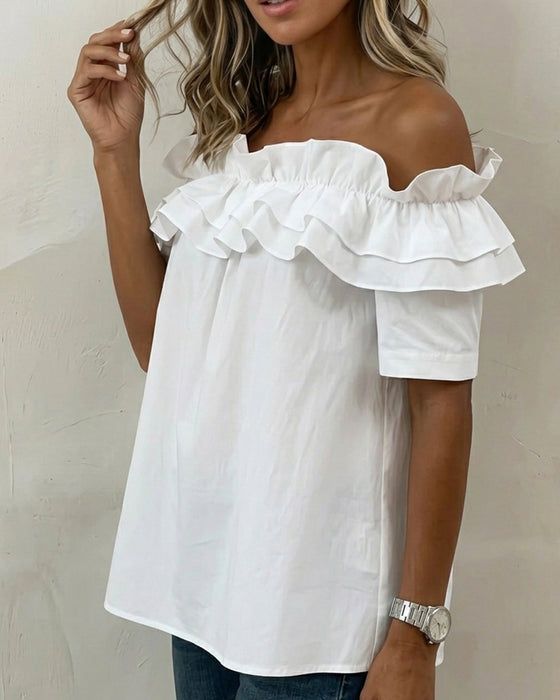 Blouse Ruches Off-The-Shoulder