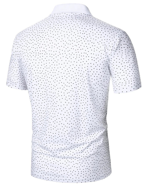 Casual Polo-Kraag T-Shirt Met Kleine Stippen