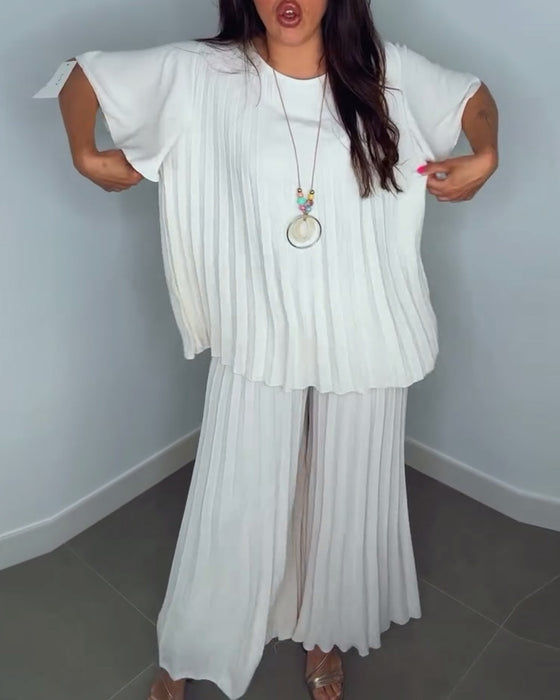 Effen kleur geplooide losse sets