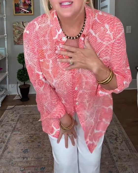 Blouse Met Knopjes En Getextureerd Kenmerken