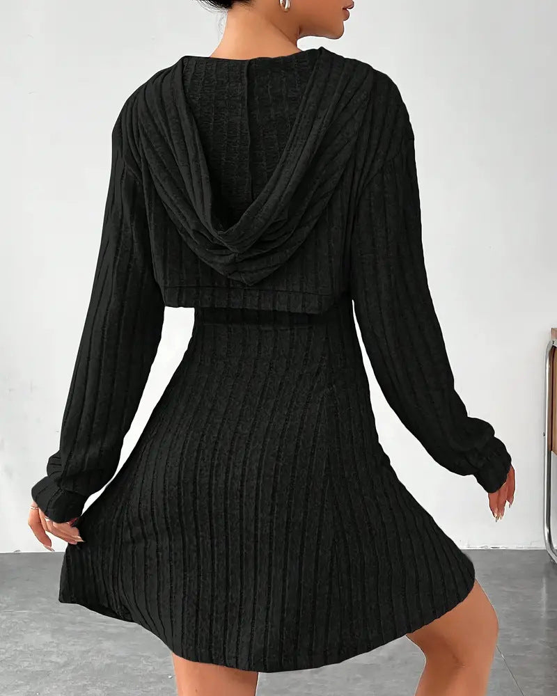 Set Capuchon Top Tank Jurk Tweedelig