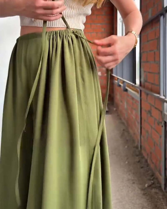 Broek Los Trekkoord Wijde Pijp
