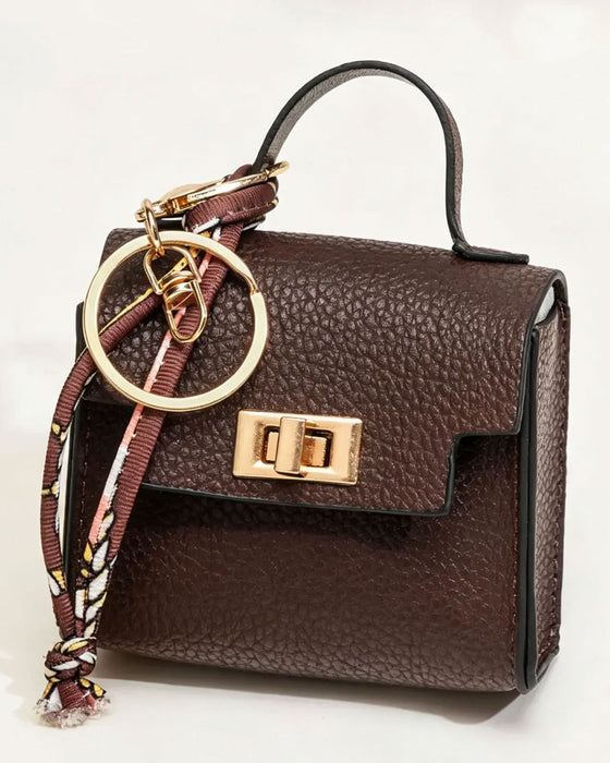 Sleutelhanger Mini Vierkante Tas Pendant