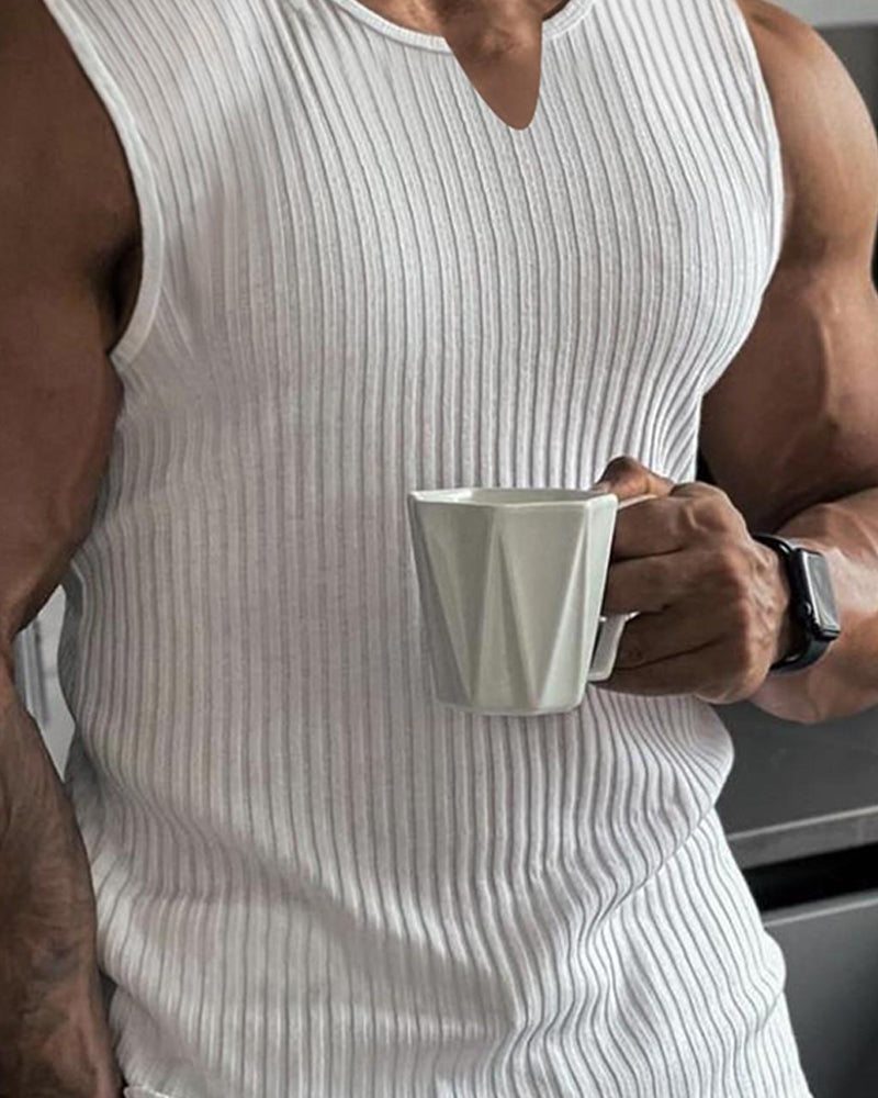 Heren Tanktop Effen Kleur Sport Casual