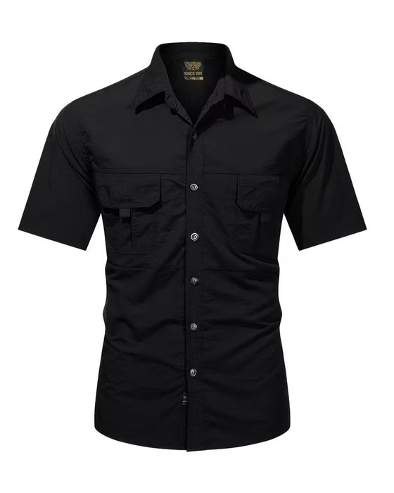 Overhemd Van Ademend Materiaal Korte Mouw Casual Look