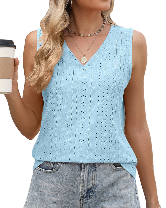 Tanktop Casual Effen Kleur
