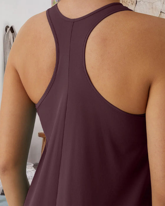 Jurk Ingebouwde Bh Onregelmatig Mouwloos Vest