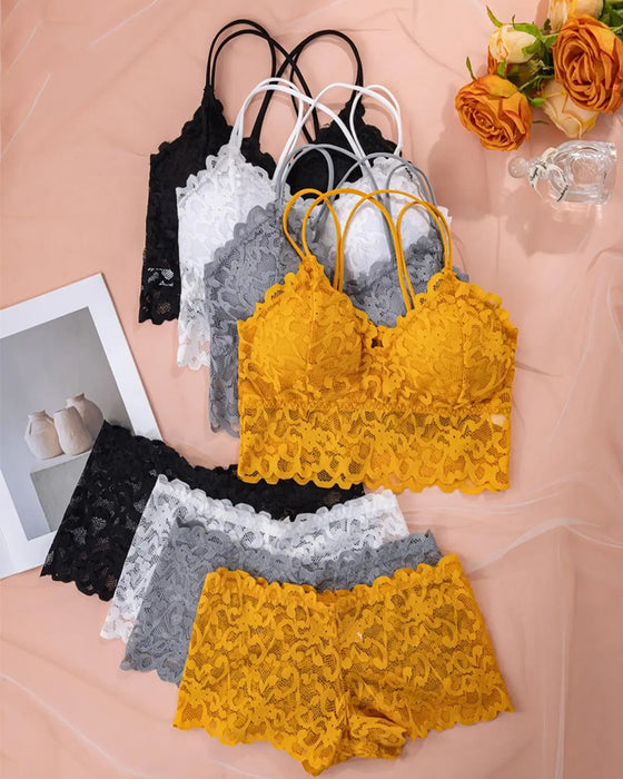 Lingerie Set Kant Uitsnijding Rug