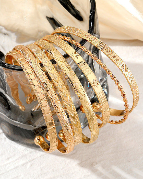 Zespuntige sterarmband set van 7 stuks