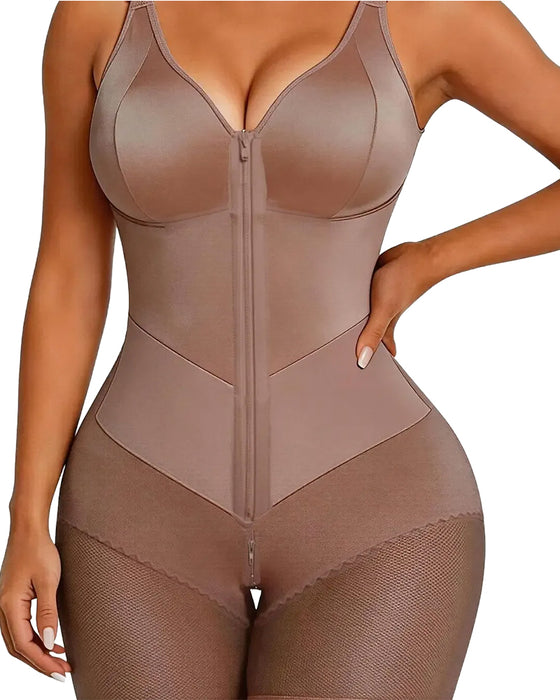 Dames Rits Kant Buikcontrole Shapewear Bodysuit
