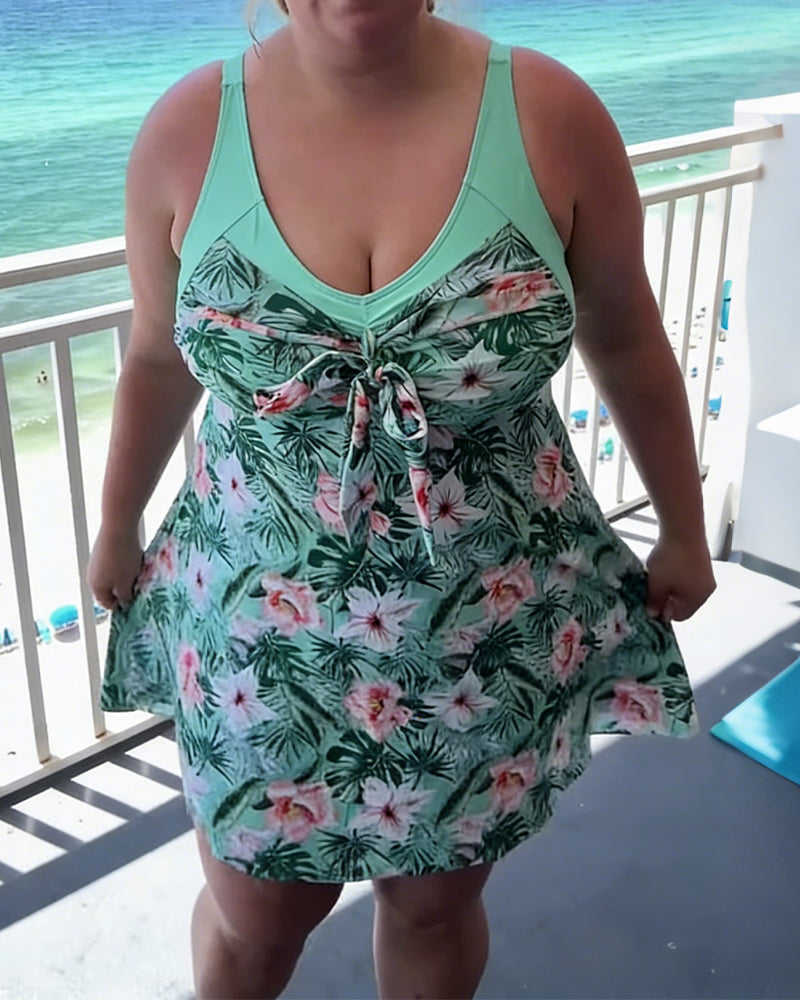 Casual tweedelig badpak met print