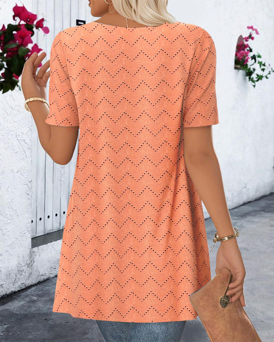 Blouse Nep Twee-Delig Hol Print