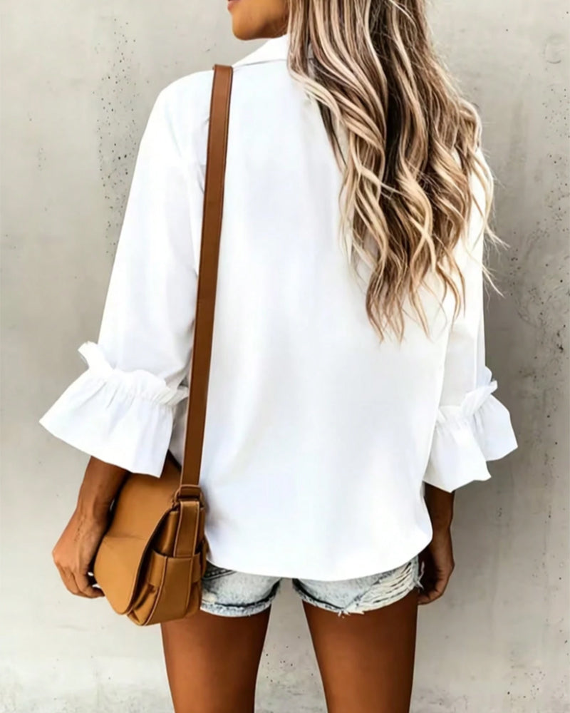 Overhemd Effen Zak Casual