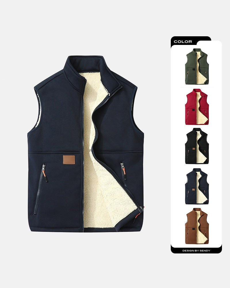 Cardigan Gevoerd Polar Fleece Open Voorzijde