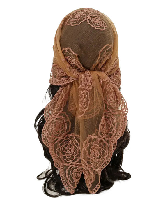 Bloemen Mesh Scallop Design Bandana