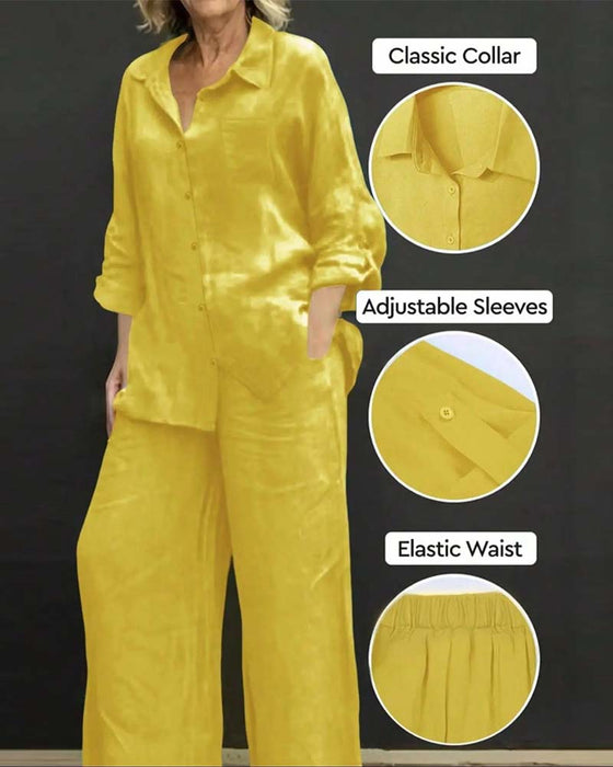 Set Lange Mouw Shirt Elastisch Lang
