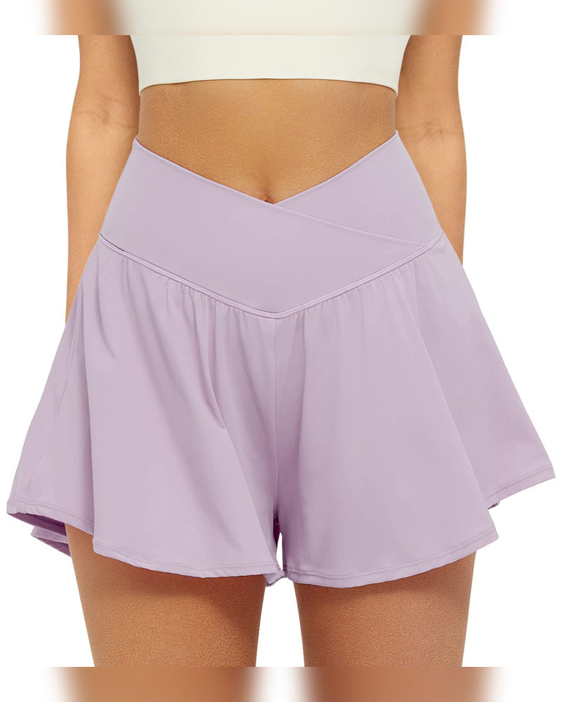 Shorts Hoge Taille Effen Kleur