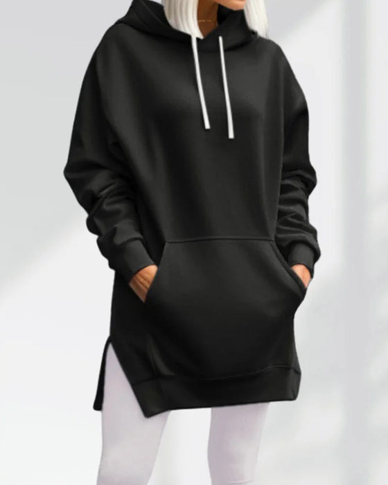 Hoodie Effen Loose Fit Trekkoord