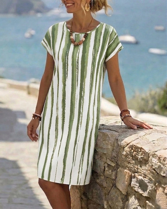 Jurk Verticale Streep Shift