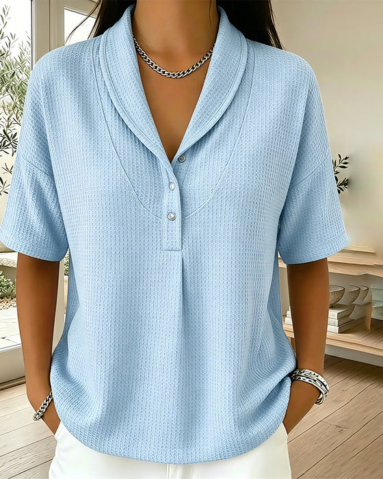 T-Shirt Wafel Henry Effen