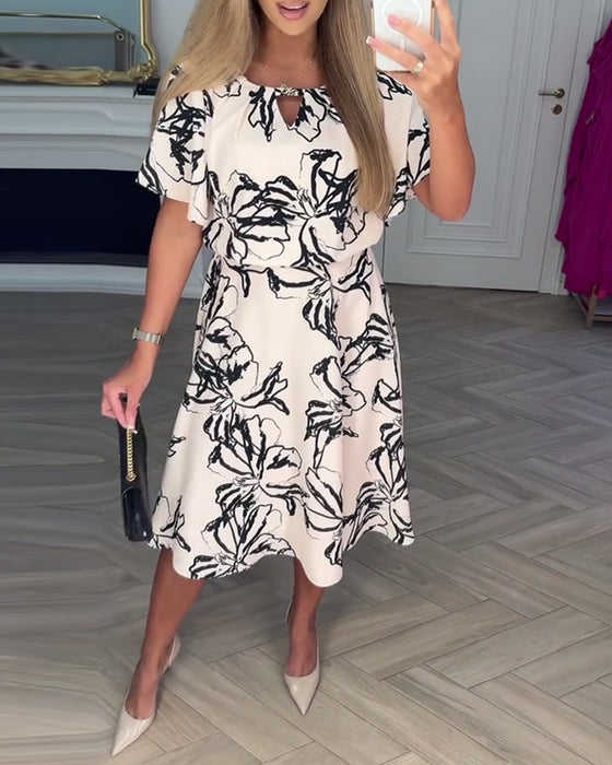 Casual jurk met temperamentprint