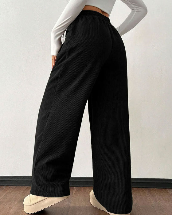 Broek Trekkoord Corduroy Lang