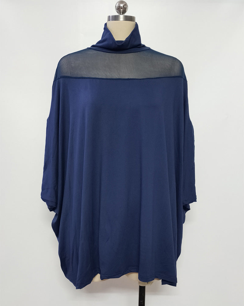 Blouse Doorzichtig Cold Shoulder Dolmanmouw