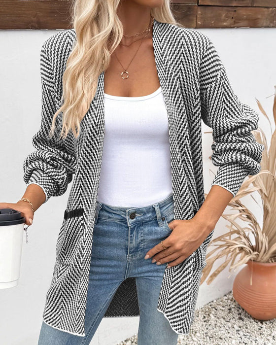 Cardigan Zakken Lange Trui