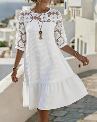 Jurk Daisy Patchwork Wafel