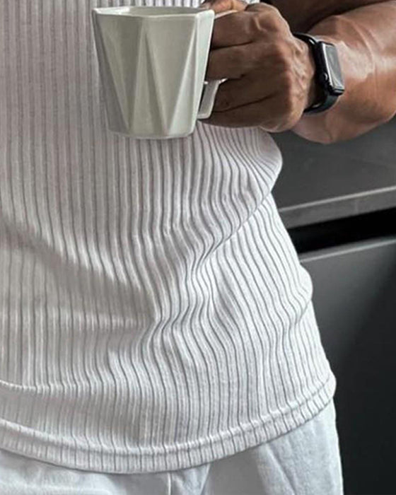 Heren Tanktop Effen Kleur Sport Casual