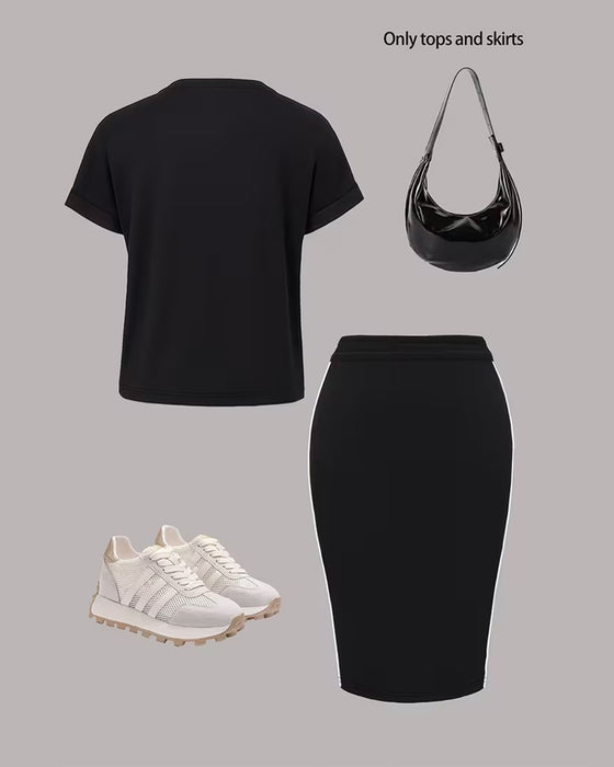 Set Gestreept Casual Sport Rok