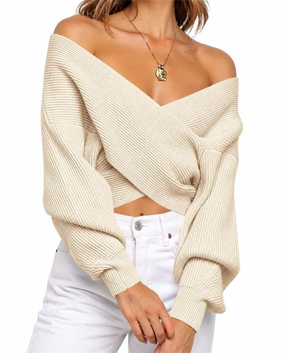 Trui Kruis Off-Shoulder Kort