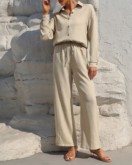 Set Lange Mouw Casual Effen