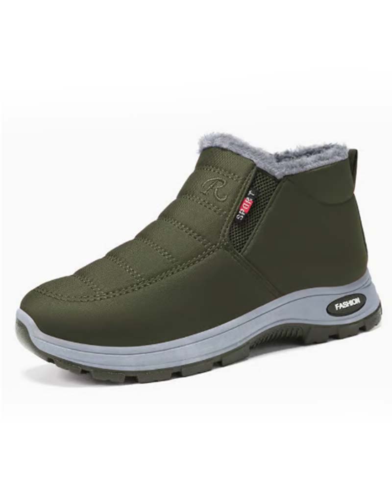 Winterse Dikgevoerde Sneeuwlaarzen, Slip-On Warme Casual Schoenen Voor Dames En Heren