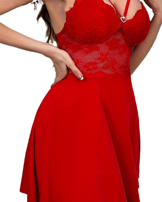 Sexy Nachthemd Met Kant En Bandjes