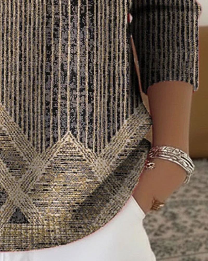 Trui Elegant Knoopsluiting Retro