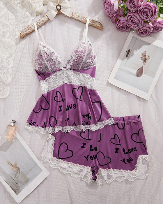 Set Kant Patchwork Sexy Pyjama