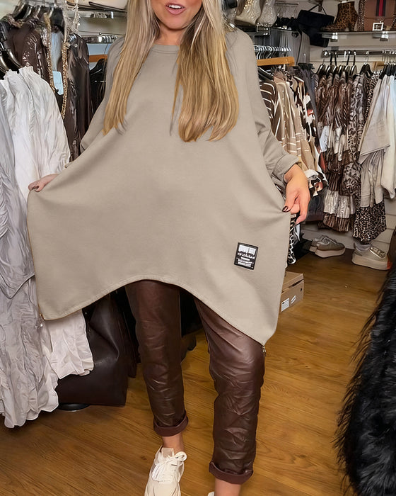 Sweatshirt Met Rond Nek En Los - Passende Kenmerken