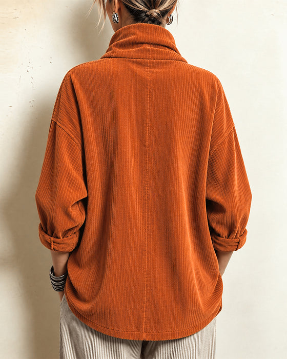 Jas Hoge Hals Knoop Asymmetrisch