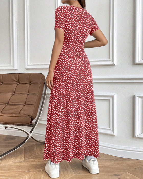 Jurk Sexy Elegant Bedrukt