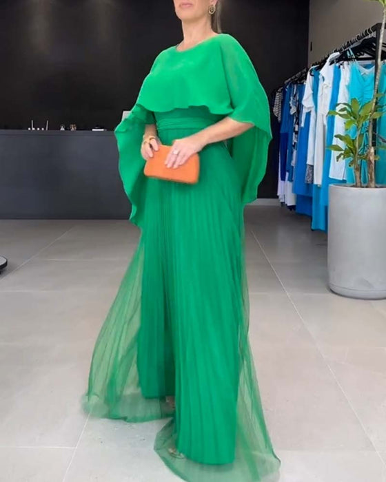 Ronde Hals A-lijn Maxi Jurk