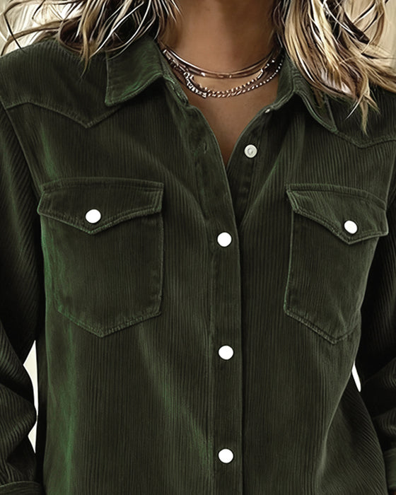 Langmouwig Overhemd Met Revers En Knoopsluiting